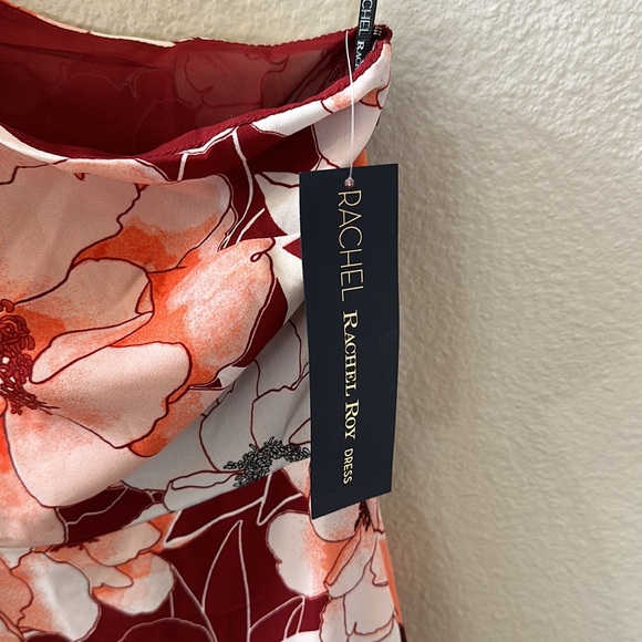 NEW Rachel Rachel Roy Vixen Floral Rita One Shoulder Tiered Ruffle Dress Size 6 - Picture 11 of 12